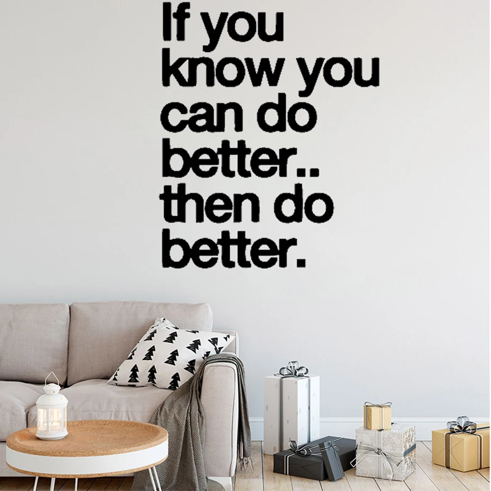 Wall Sticker Inspirational Quotes Vinyl Decal Motivational Quote Phrase