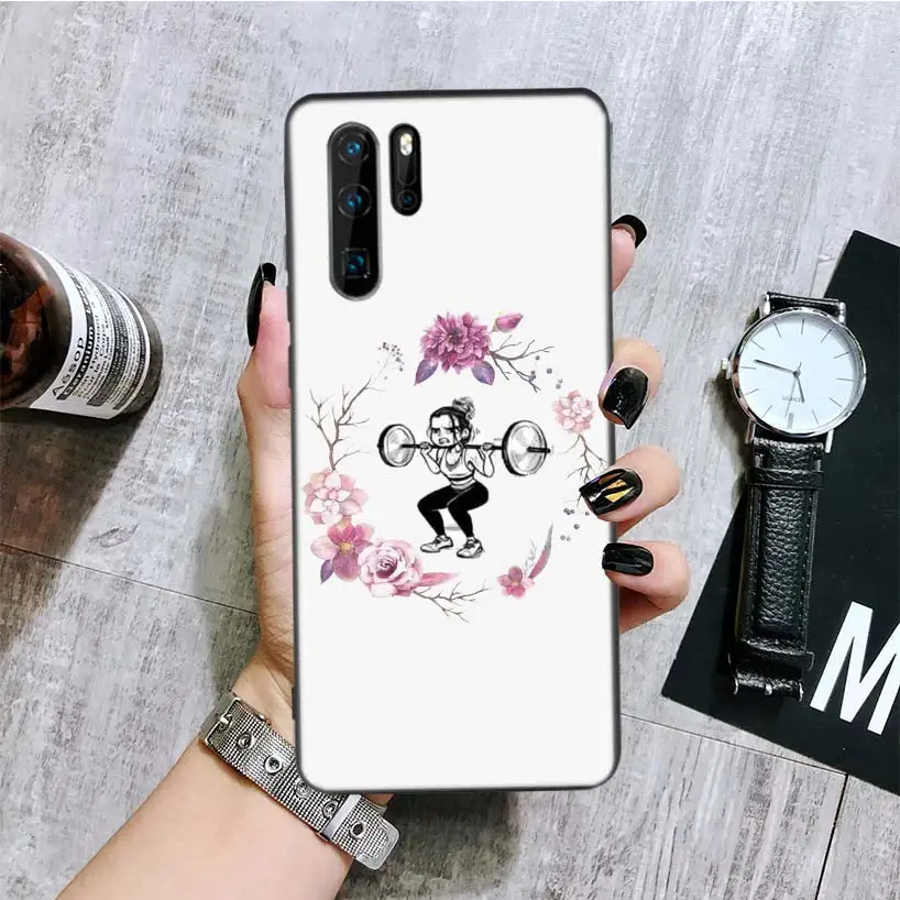 Бодибилдинг Тренажерный зал Фитнес черный чехол для телефона huawei mate 30 20 10 P30 P20 P10 Pro Lite P Smart Z Роскошный чехол - Цвет: BA327-10