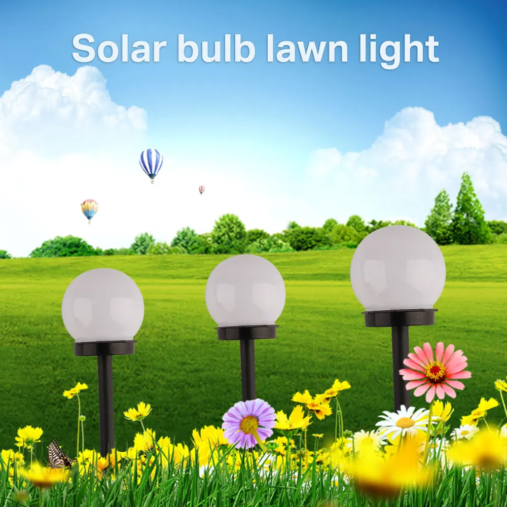 Solar Round Bulb In-Ground Lawn Aesthetic Decorative Courtyard Gardent One For Four Rural Light | Лампы и освещение