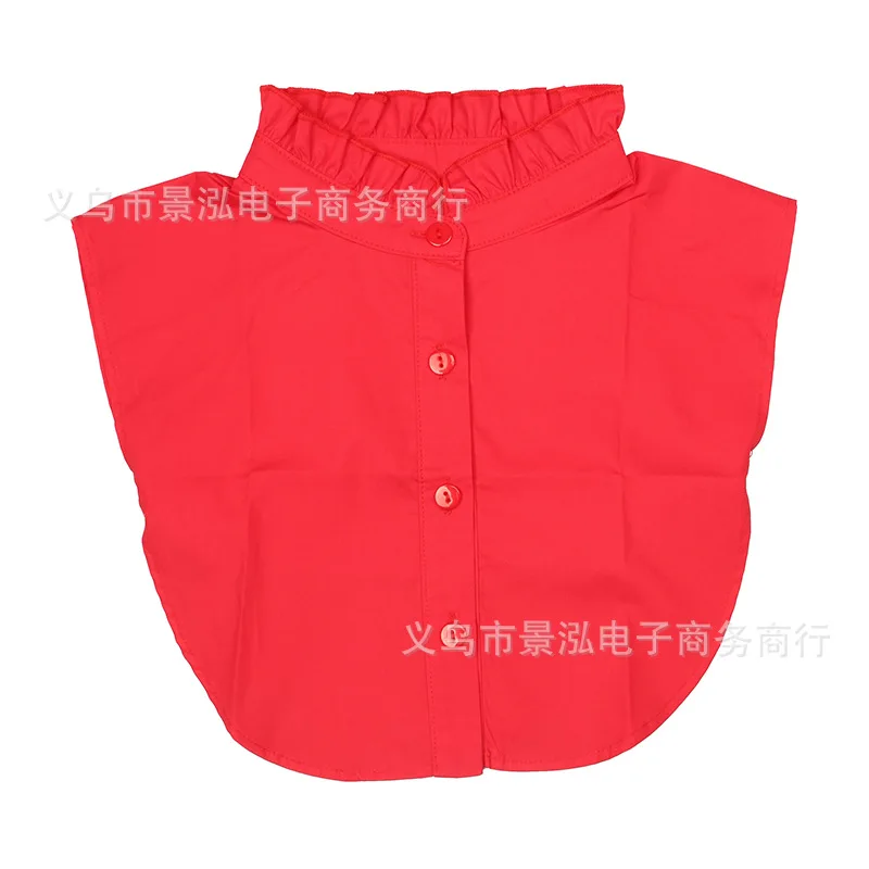 

Lace-up Black Fungus Monochrome Underwear Fake Collar Shirt Collar