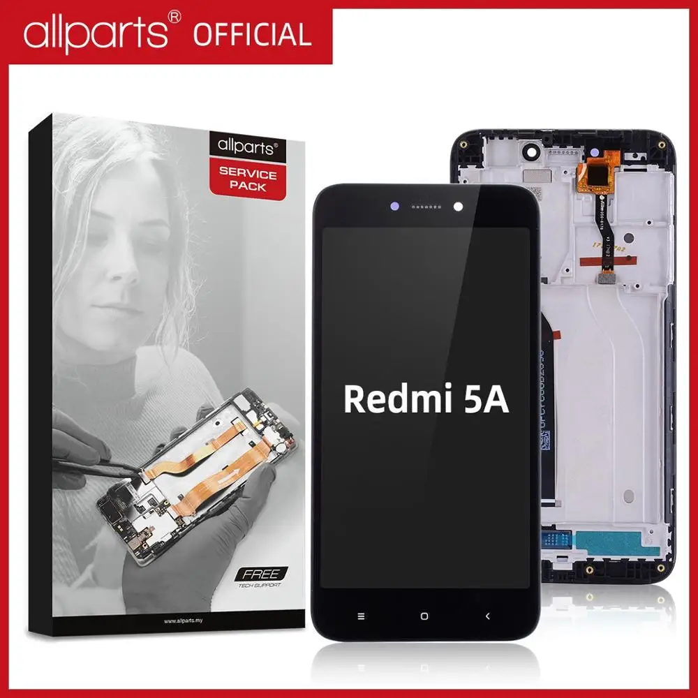 Дисплей для Xiaomi Redmi 5A LCD в сборе с тачскрином на рамке Оригинал 5.0'' черный