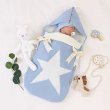 Детское одеяло; теплое вязаное одеяло для новорожденных; одеяло для пеленания со звездой и бантом; вязаное Пеленальное Одеяло; мягкое детское Пеленальное Одеяло; спальные мешки