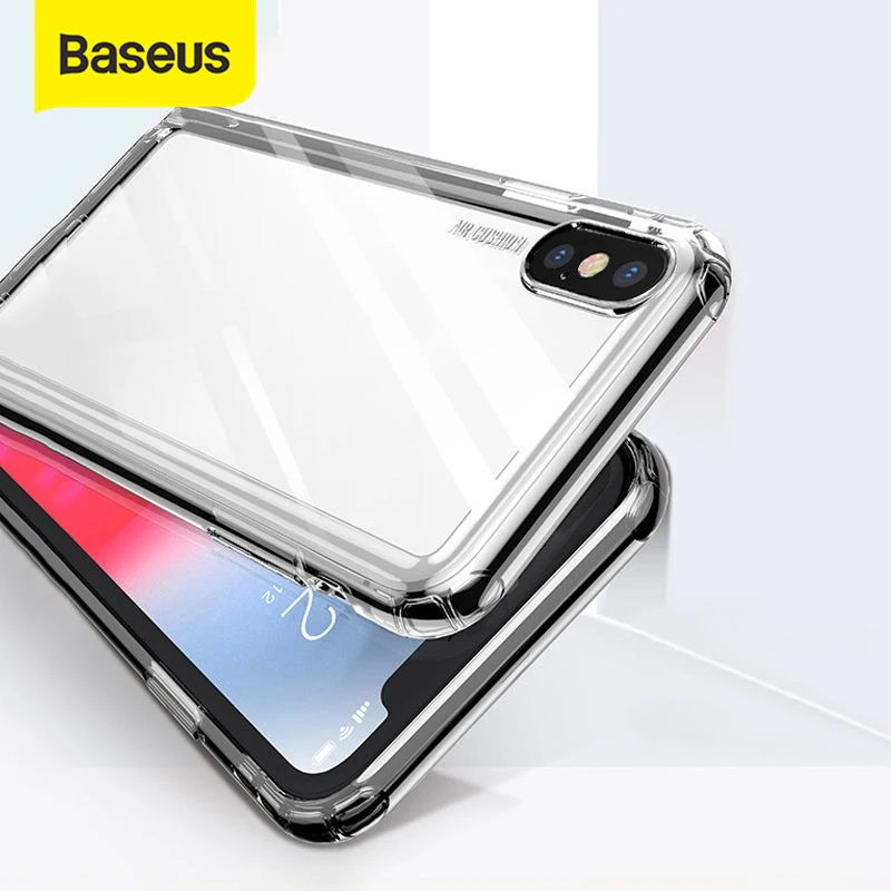 Прозрачный силиконовый чехол для телефона Baseus iPhone X Xs XR Max Мягкий Роскошный из ТПУ