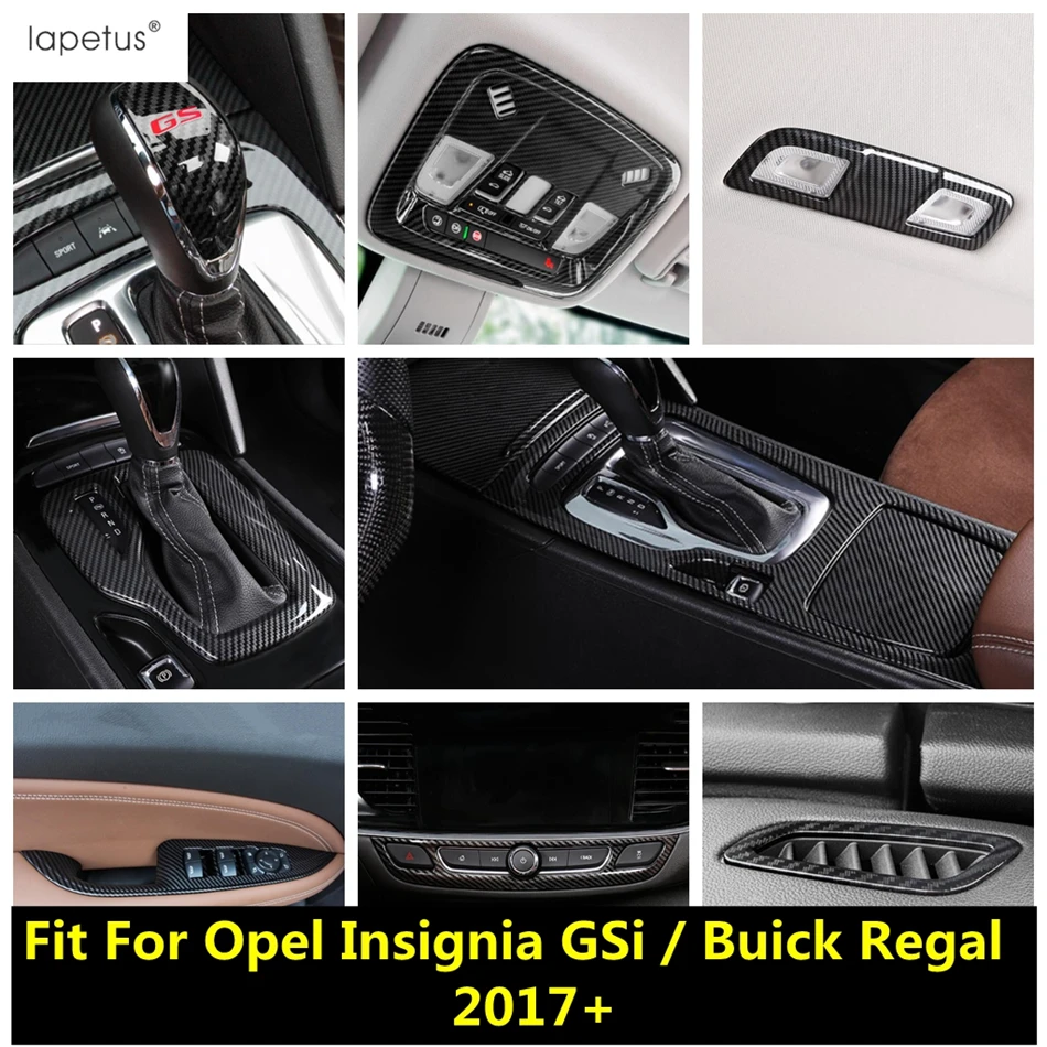 Air Vent Gear Shift Cover, AC Handle Bowl, Trim para Opel Insignia GSi, Buick Regal 2017-2023, fibra de carbono acessórios interiores