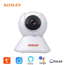 Tuya Smart Life IP камера wifi Onvif Google Home беспроводная камера видеонаблюдения HD 1080P 2MP SD PTZ для домашней безопасности в помещении Alexa опция