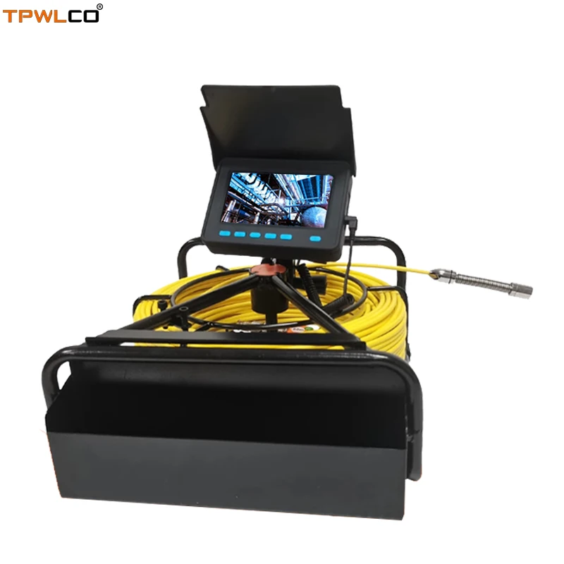 

TP9604B 4.3" LCD Screen Pipe Drain Sewer Inspection Video System Waterproof 17mm Industrial Camera With 6Pcs LEDS 10-50m Cable