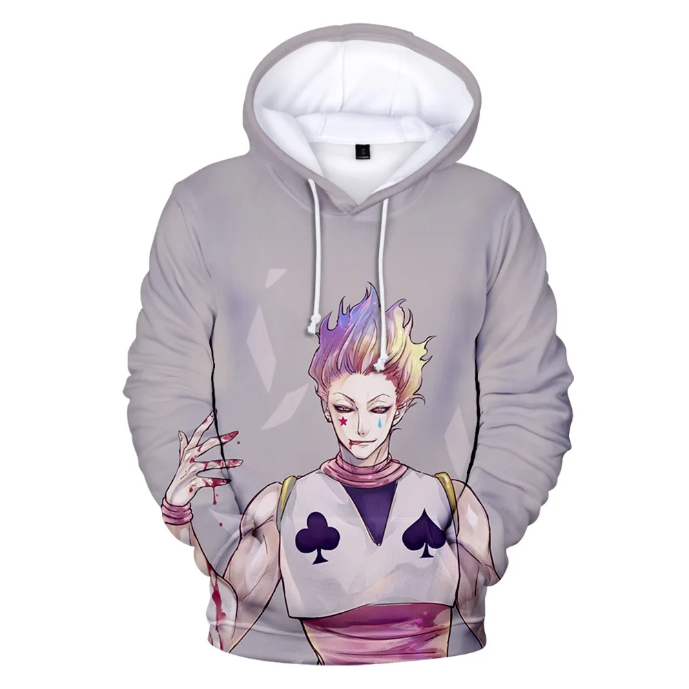 New Arrival Hunter X Hisoka Cosplay Hoody 3D Printed HXH Comic Funny Pullover Men Women Casual Sweatshirt Oversize | Мужская одежда