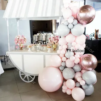 

Balloon Garland Arch Kit Gray Baby Pink Latex Balloons for Birthdays for Weddings Party Decorations Baby Showers Backdrop