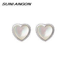 Женские серьги с белым перламутром в Корейском стиле, 925 пробы, Серебряный полосатый светильник в виде раковины, роскошные женские серьги для развлечений