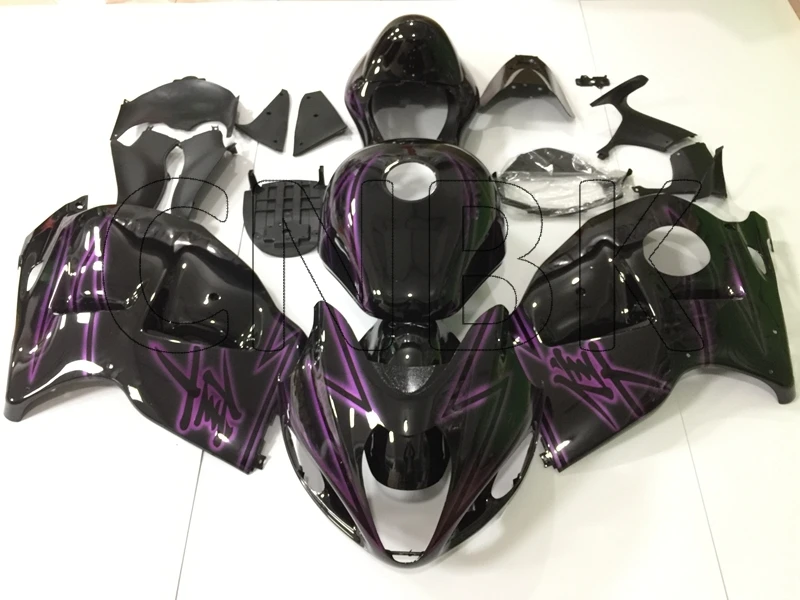 HAYABUSA 99 00 Abs обтекатель GSX-R1300 2003 Черный Фиолетовый мотоцикла для Suzuki GSXR1300 1997 - 2007