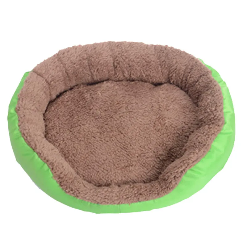 Леденцовые цвета для домашних собак, кошек, Успокаивающая кровать, теплые мягкие плюшевые круглые гнезда, удобные для сна, TN88 - Цвет: green s