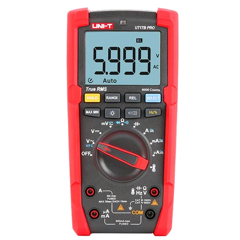 Digital Multimeter True RMS UT17B PRO/UT15B PRO 1000V AC/DC 6000 Display Digits VFC 600V Dangerous Voltage Warning
