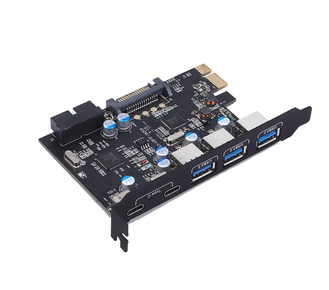 Cartão Usb 3.0 Portas Uls Pci-e tipo c Placa de Expansão tipo a com Conector de 20 Pinos Interno para Janela 10 xp Vista Cartões para acréscimos - Imagem 3