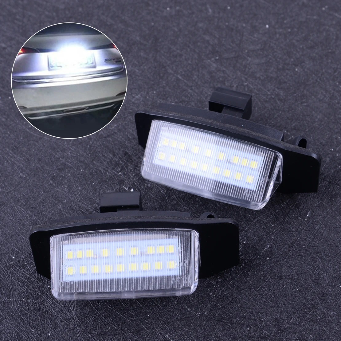 Beler 2Pin 18 LED номерной знак светильник задние лампы в сборе 12V 2400Lm подходит для Mitsubishi