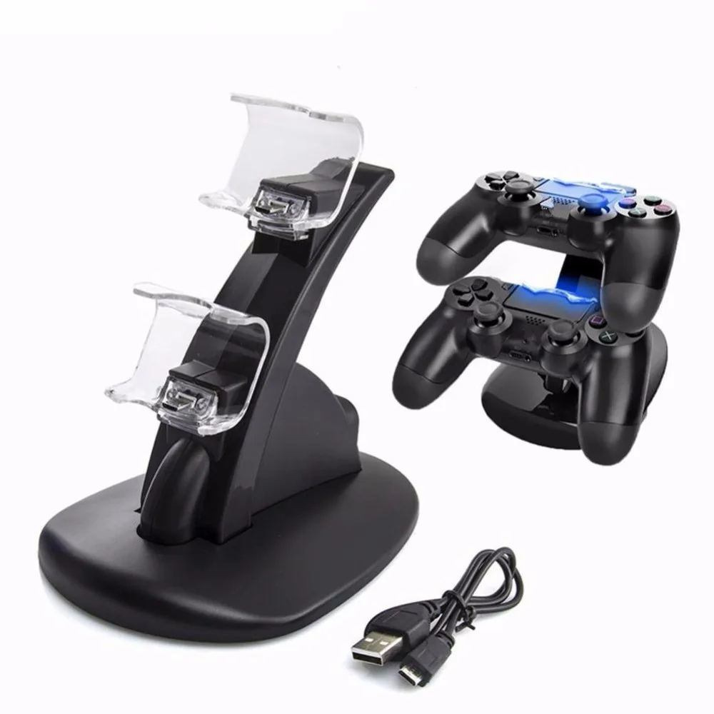 Контроллер Зарядное устройство Док-станция светодиодный для PS4 Подставка для зарядки Колыбель для sony Playstation 4 PS4/PS4 Pro/PS4 тонкий контроллер