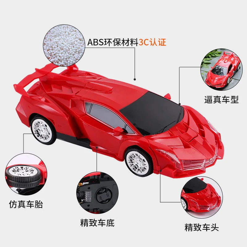 

Electric Universal Non-Remote Control Racing Car Deformation Robot Automatic Transformation Children Boy Toy Car Model
