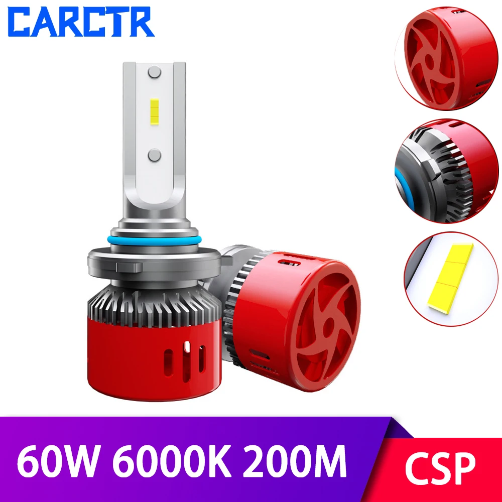 

CSP 6000K 60W LED Headlight Bulbs for Car H1 H7 Led Lamp H11/H8/H9 9005/H10 9006 9003 H4 Headlamp 9-36V Modified Car Lights 1903