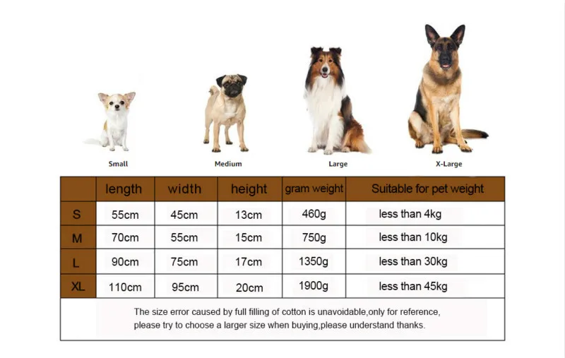 Pet Bed Soft Cushion L Shaped Square Pillow Pet Detachable Mat