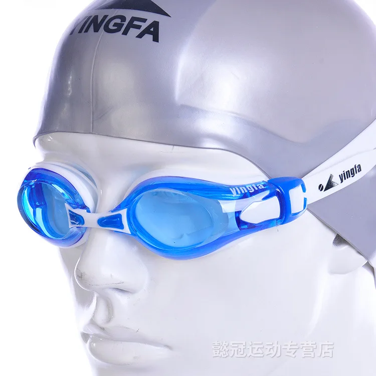 Малый смешанная партия Yingfa Sharkskin Водонепроницаемый Анти-туман плавательные очки для плавания при близорукости очки Y2800af многоцветный