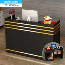 Bureau de réception en bois 80cm/100cm, comptoirs pour réception de meubles, de magasin, de Salon de beauté, Tables de réception avec rangement