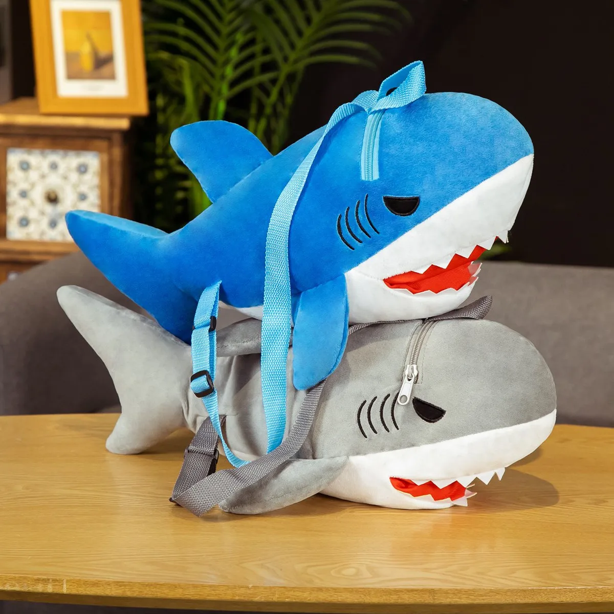 Soft Plush Shark Backpack Doll for Kids