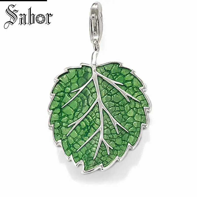 Подвеска с зеленым листом Томаса европейский шарм ювелирные изделия для женщин и