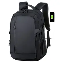 

Large Capacity Men'S Business Simple Backpack Usb Charging Student School Bag Fashion Outdoor Travel Bag