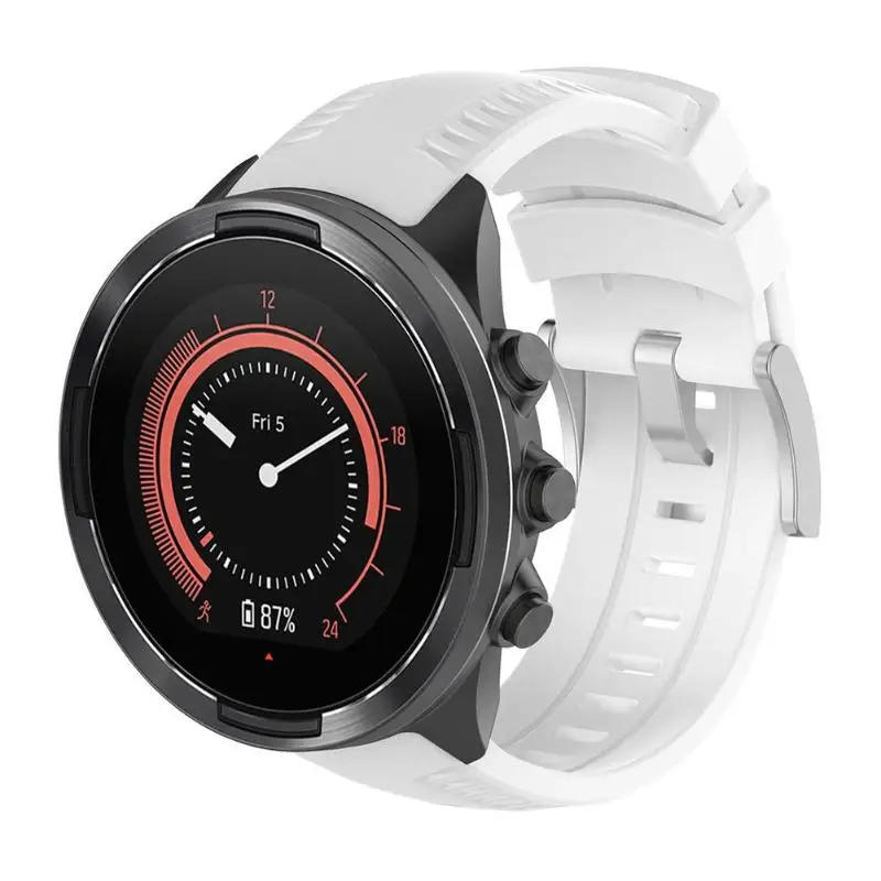 Силиконовый ремешок на запястье ремешок Пряжка для Suunto 9 спортивные Смарт часы ремешок 22,5 см