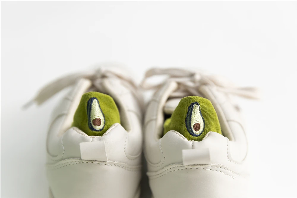 Neue Mode Sommer Herbst Avocado Stickerei Sokken Frauen atmungsaktiven Komfort Baumwolle Ins Stil grüne Söckchen Drops hip – Detail 19