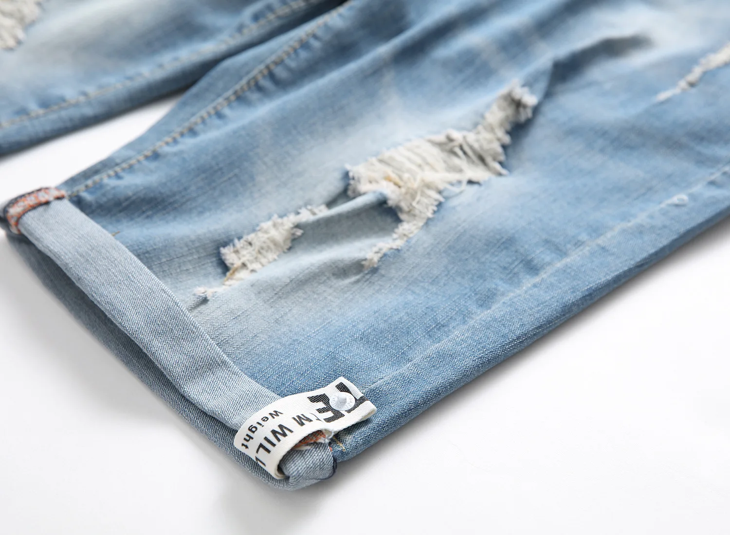 Летние популярные Брендовые мужские джинсы с перекрестной каймой, средние брюки с дырками, модные мужские, импортные товары, ковбойские