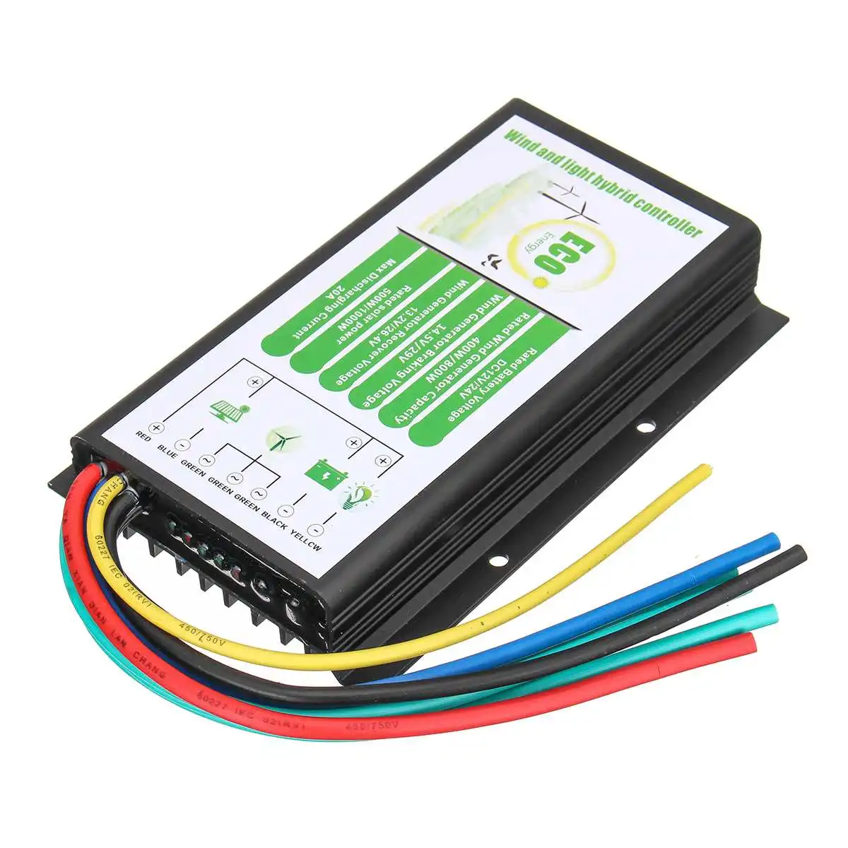 DC 12 V/24 V 20A Водонепроницаемый Контроллер генератора 400 W/800 W ветряной гибрид и световой контроллер легкая установка