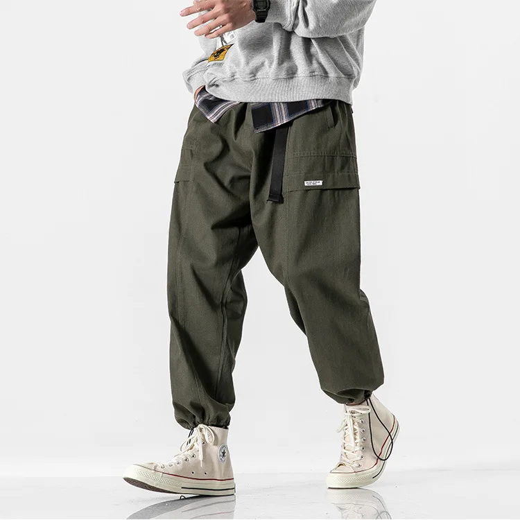 

Wu Navigation Autumn New Style Ribbon Bib Overall Men's Street Youth Beam Leg Casual Pants Popular Brand Japanese-style Loose Ha