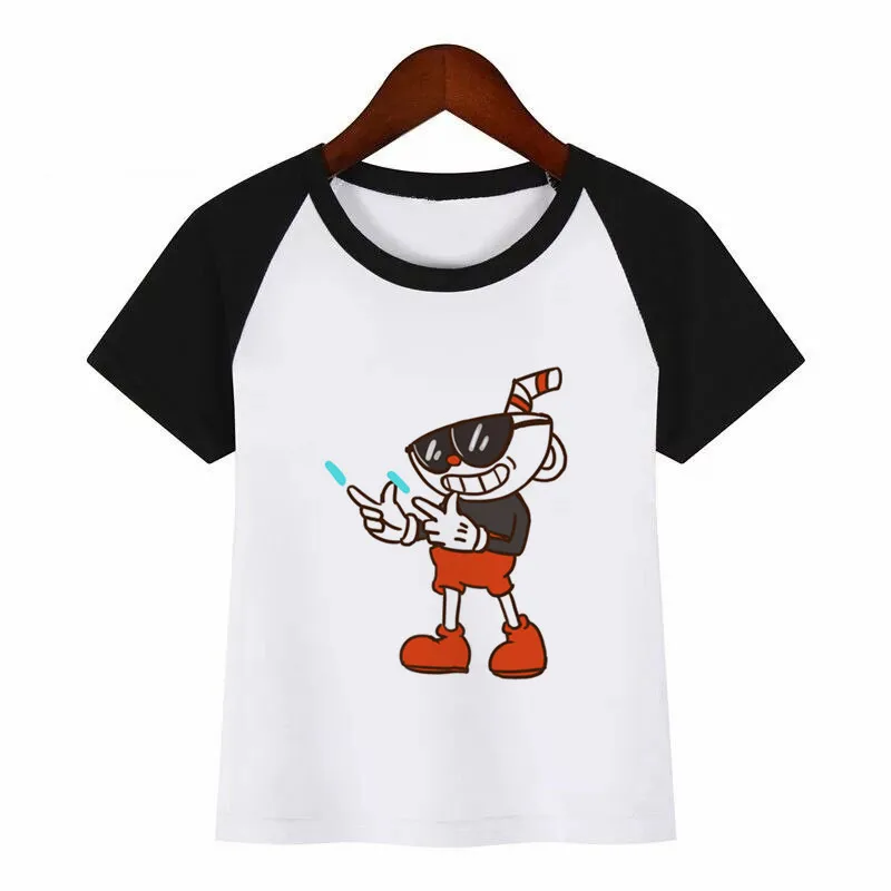 Детская футболка с мультяшным принтом; Детские Дизайнерские летние топы для мальчиков и девочек; Повседневная Уличная футболка