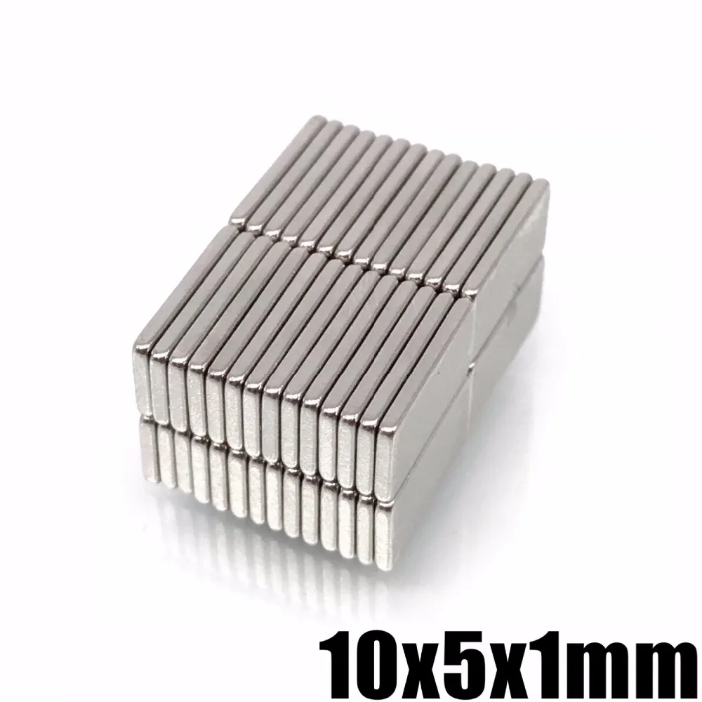 20-1000 шт./лот N35 прямоугольный магнит f 10x5x1 мм сверхсильный неодимовый 10*5*1 NdFeB 10 x 5 1 |