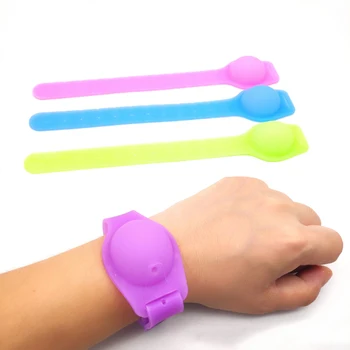 

1PC Wristband Hand Dispenser Hand Sanitizer Dispensing Silica Gel Wearable Dispenser Pumps Disinfectant Wristbands Bracelet