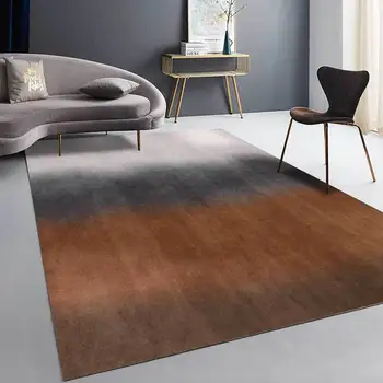 

Cross Border Fashion Modern Brown Gray Joint Kitchen Living Room Bedroom Bedside Rug Customized Floor Mat