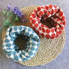 Зимний шарф, детские теплые вязаные шарфы в горошек для мальчиков и девочек, сохраняющие комфорт, теплое детское кольцо-ошейник, повязка на шею