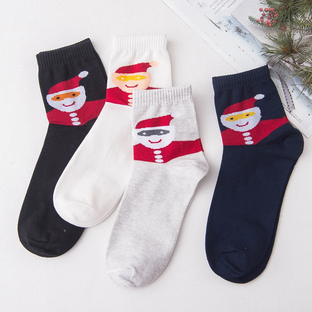 Рождественские мужские спортивные эластичные компрессионные Дышащие носки для скейтборда в стиле хип-хоп Calcetines masculinos