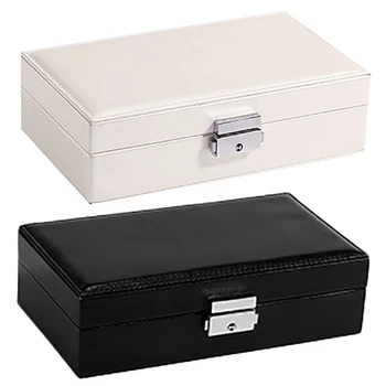 

Fashion Square Jewelry Box Simple Layout Makeup Organizer Choker Ring Necklace Storage Box