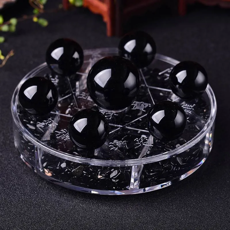 Натуральный хрустальный шар 7 Чакра рейки столовые приборы: Исцеление йогой