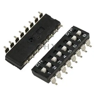 

5 Pcs 2.54mm Pitch 8 Positions 16 Pin SMD SMT DIP Switch
