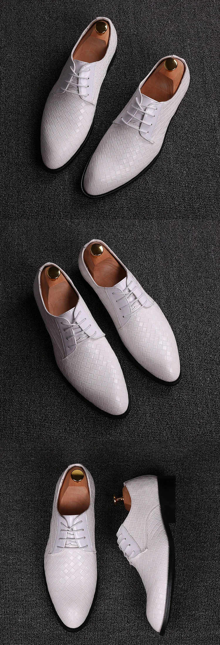2020 Formal Leather Shoes Men Dress Business Shoes Male Geometric Red Oxfords Party Wedding Casual Men's Flats Chaussure Homme55