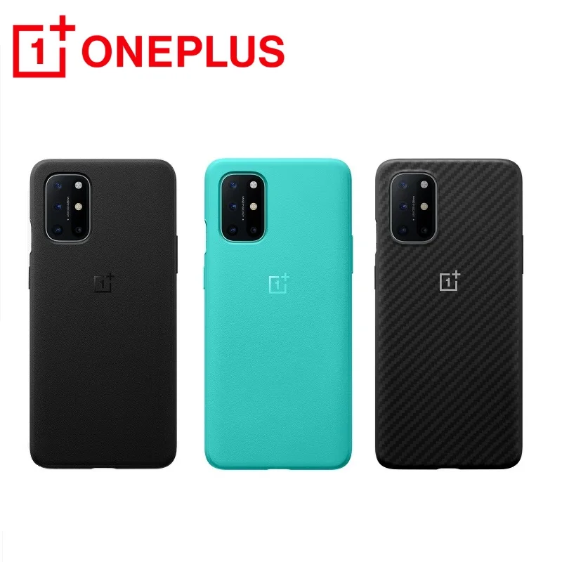 

KB2001 Official Protection Covers For OnePlus 8T Case Real Original Sandstone Silicon Nylon Carbon Bumper