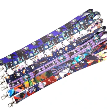 

New cartoon Maleficent Villain Neck Strap Lanyards Badge Holder Rope Pendant Key Chain Accessorie