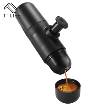 

TTLIFE Mini Coffee Machine Manual Coffee Maker Portable Pressure Espresso Coffee Mill Maker Handheld Espresso for Home Traveller