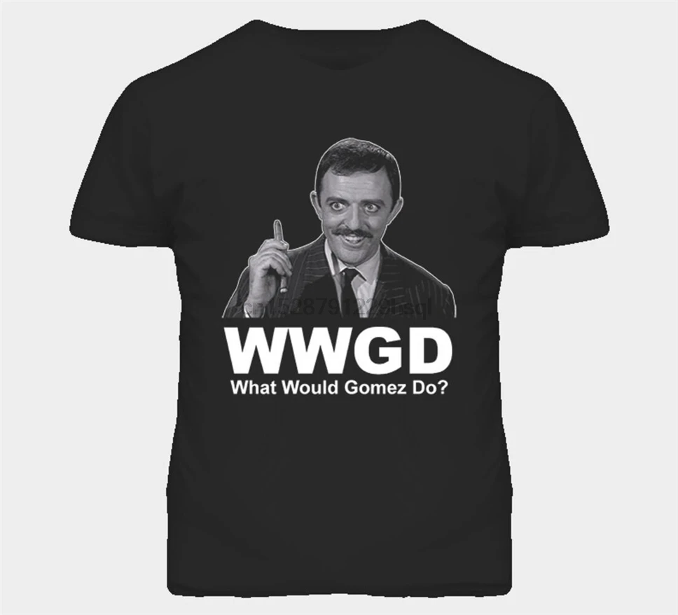 What Would Gomez Do Addams/семейная футболка большого размера | Мужская одежда
