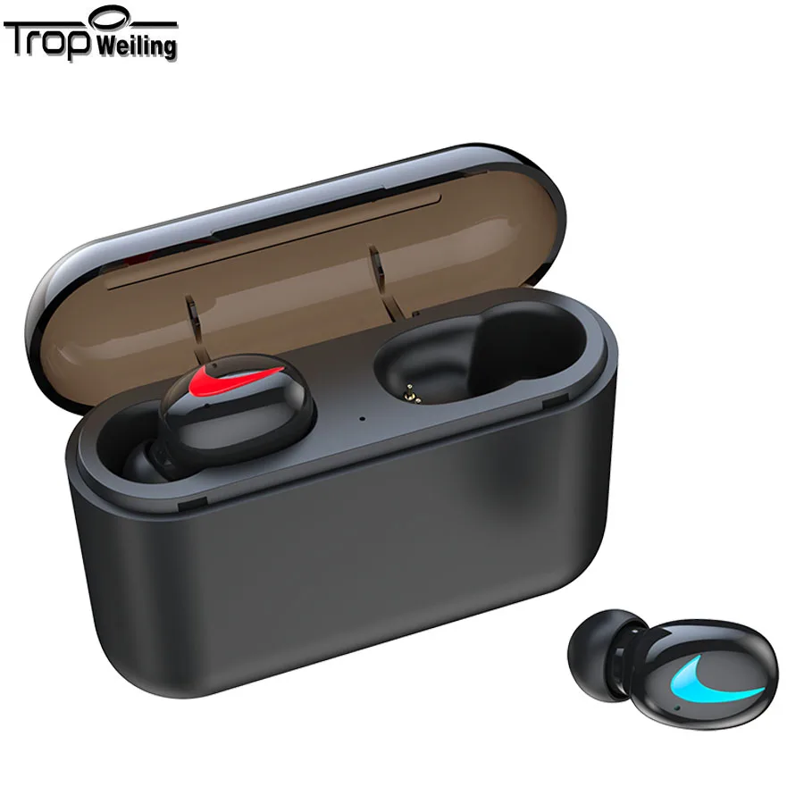 

Trop Weiling TWS Bluetooth Earphone 5.0 Stereo Wireless Earbuds HIFI Sound Sport Earphones Handsfree Gaming Headset for Pones+PC
