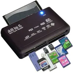 Lecteur de cartes tout en un USB 2.0, adaptateur de carte SD, Support TF CF SD Mini SD SDHC MMC MS XD avec câble USB 