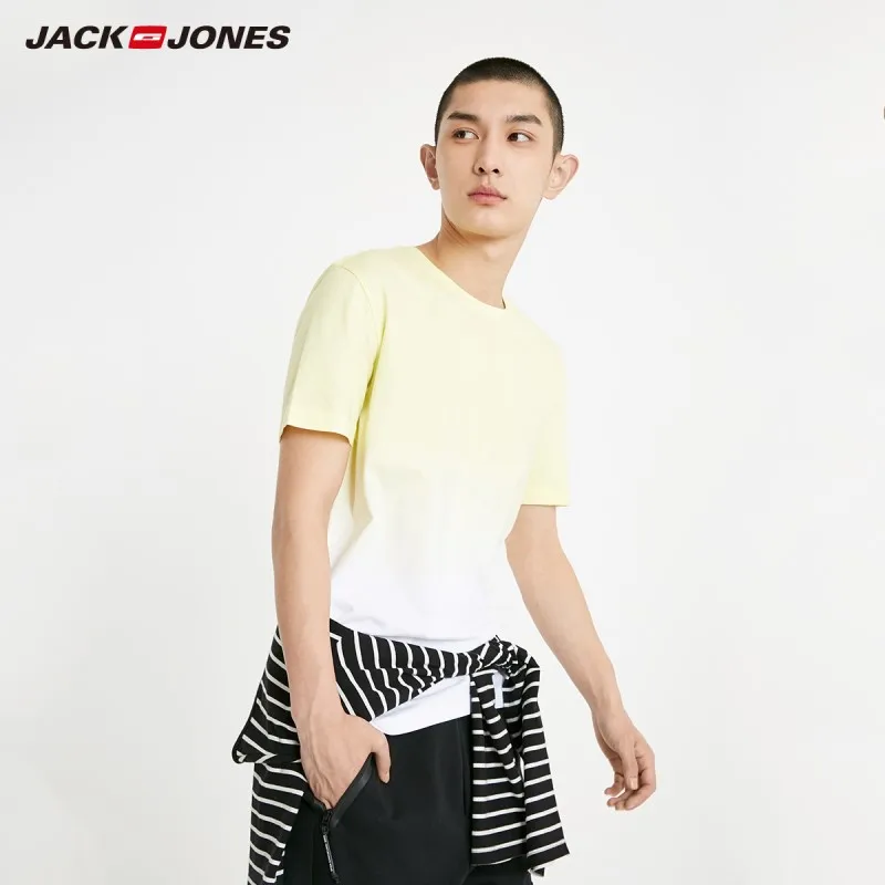 Мужская футболка с круглым вырезом JackJones 100% хлопок градиентом короткими рукавами
