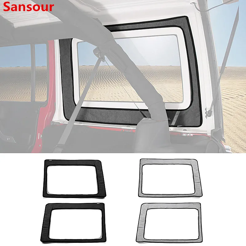Car Interior Rear Window Heat Insulation Cotton Kit Decoration Sticker for Jeep Wrangler JK 2012 Up 4 Door Accessories | Автомобили и